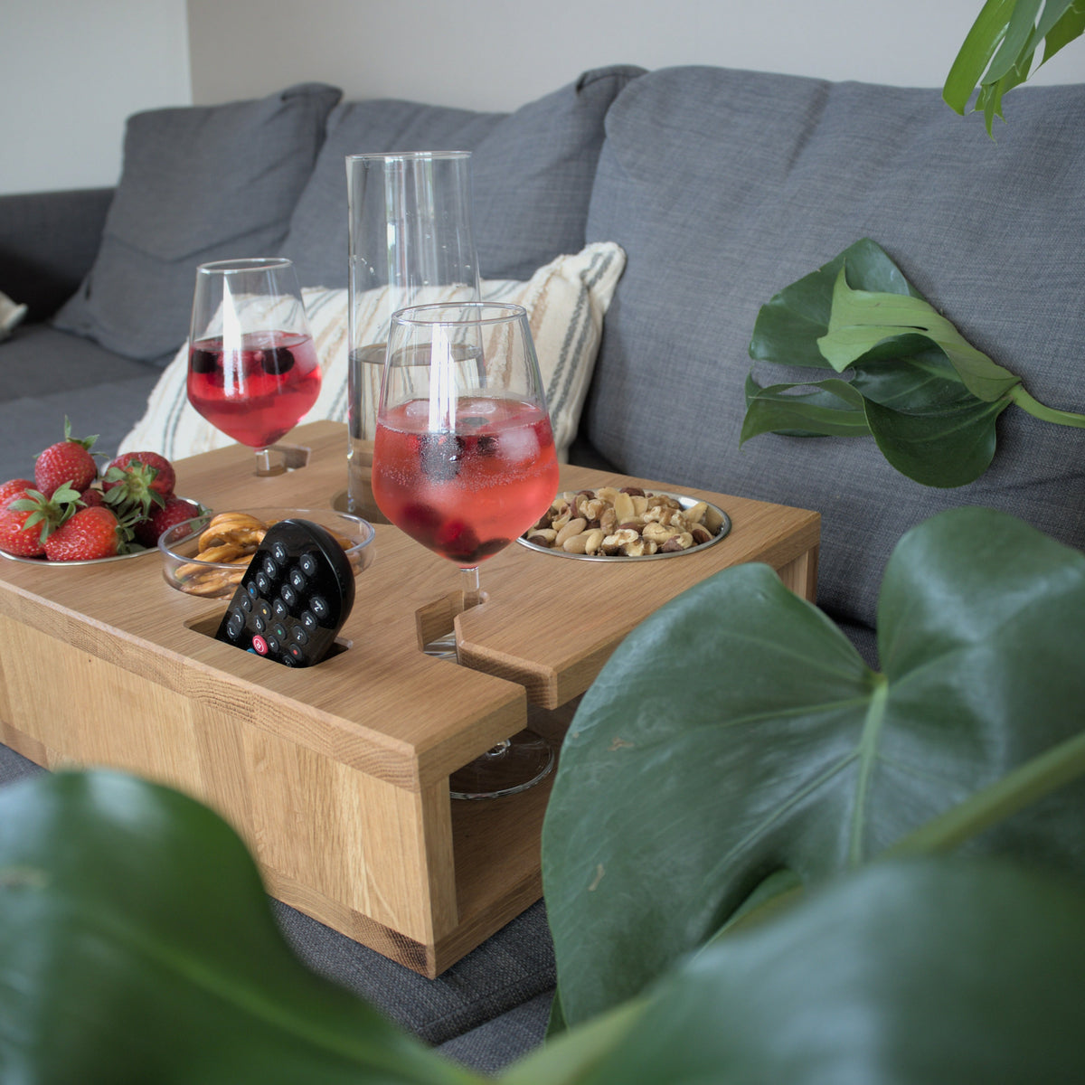 Der Couch-Butler - Snack Bar aus Massivholz