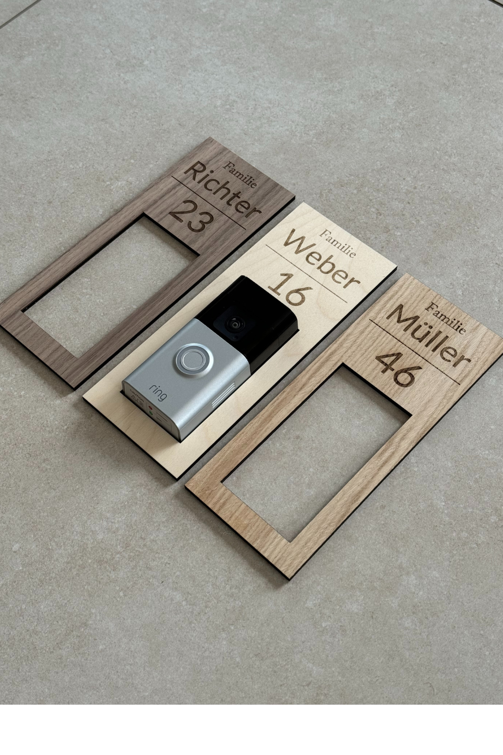 Ring-Klingelschild aus Holz