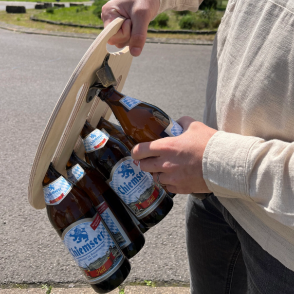 Bierträger - Sixpack aus Holz